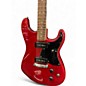Used Squier Paranormal Strat-O-Sonic Crimson Red Transparent Solid Body Electric Guitar