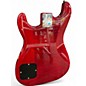 Used Squier Paranormal Strat-O-Sonic Crimson Red Transparent Solid Body Electric Guitar