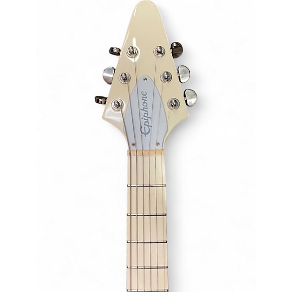 Used Epiphone Brendon Small Snow Falcon Flying V White Solid Body Electric Guitar