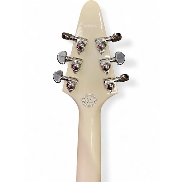 Used Epiphone Brendon Small Snow Falcon Flying V White Solid Body Electric Guitar