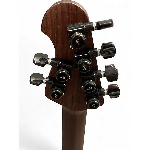 Used 2022 Ernie Ball Music Man LUKE III BFR BALL FAMILY RESERVE WOODY TRANS AMBER BURL Solid Body Electric Guitar