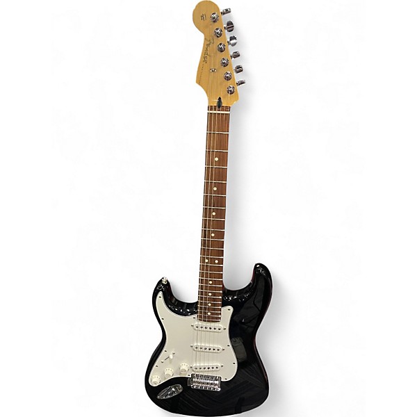 Used Fender Player Stratocaster Left Handed Black Solid Body Electric Guitar