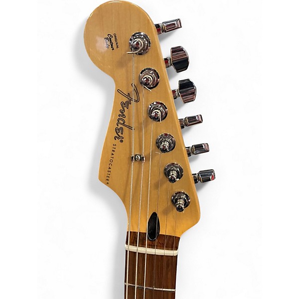 Used Fender Player Stratocaster Left Handed Black Solid Body Electric Guitar