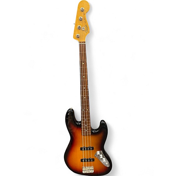 Used Fender  JACO PASTORIUS J BASS FL 3TS Faded Tobacco Electric Bass Guitar
