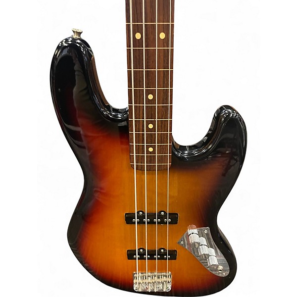 Used Fender  JACO PASTORIUS J BASS FL 3TS Faded Tobacco Electric Bass Guitar