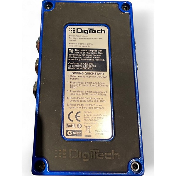 Used DigiTech JML2 JamMan Stereo Looper and Phrase Sampler Pedal