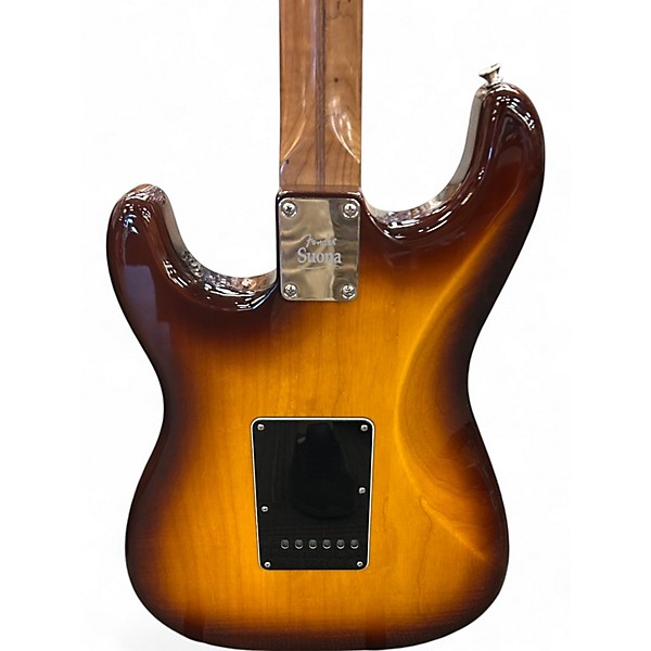 Used 2023 Fender Limited Edition Suona Stratocaster Thinline Violin Burst Hollow Body Electric Guitar
