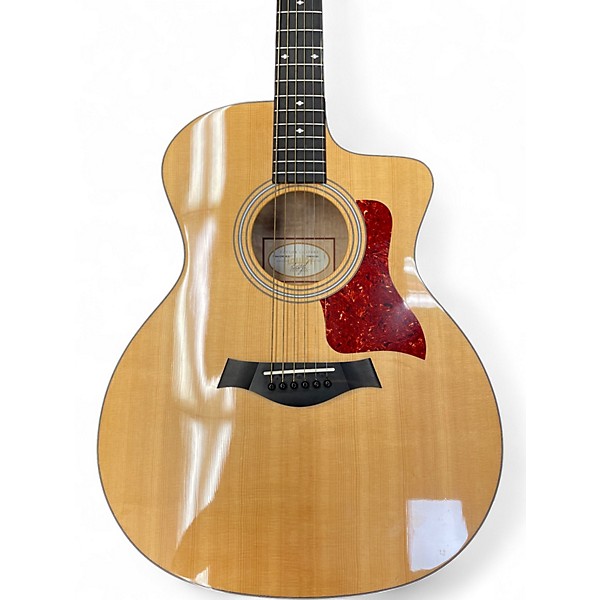 Used Taylor 214ce QM DLX Natural Acoustic Electric Guitar
