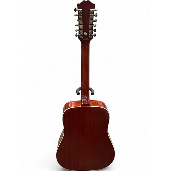 Used Epiphone Inspired by Gibson Hummingbird 12 Cherry Sunburst 12 String Acoustic Electric Guitar