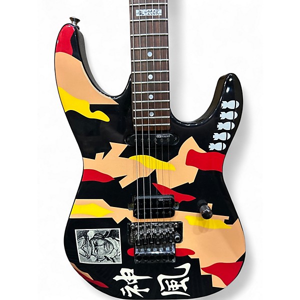 Used ESP LTD GL200K George Lynch Kamikaze Camo Solid Body Electric Guitar