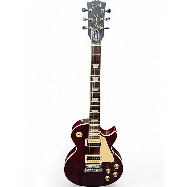 Used 2019 Gibson Les Paul Traditional Pro V Trans Red Solid Body Electric Guitar