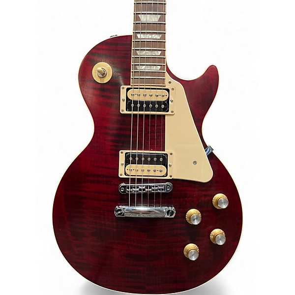 Used 2019 Gibson Les Paul Traditional Pro V Trans Red Solid Body Electric Guitar