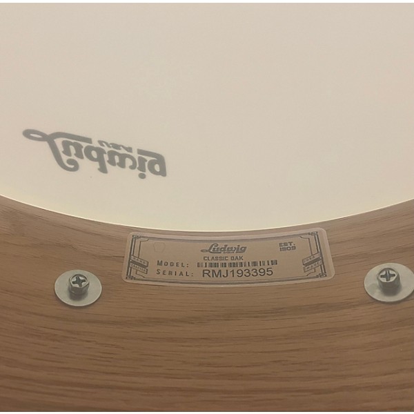 Used 2023 Ludwig 5in CLASSIC OAK Pearl White Drum