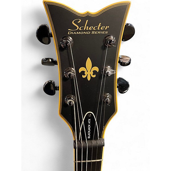 Used Schecter Guitar Research Blackjack ATX Black Solid Body Electric Guitar