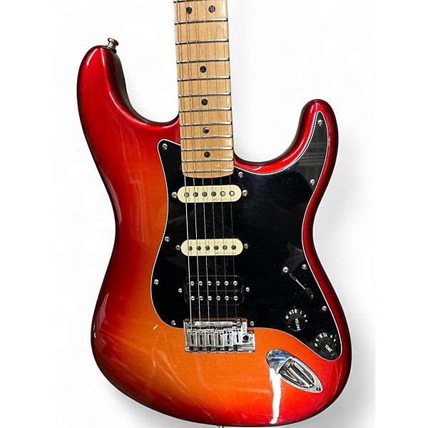 Used Fender American Deluxe Stratocaster HSS Sunburst Solid Body Electric Guitar