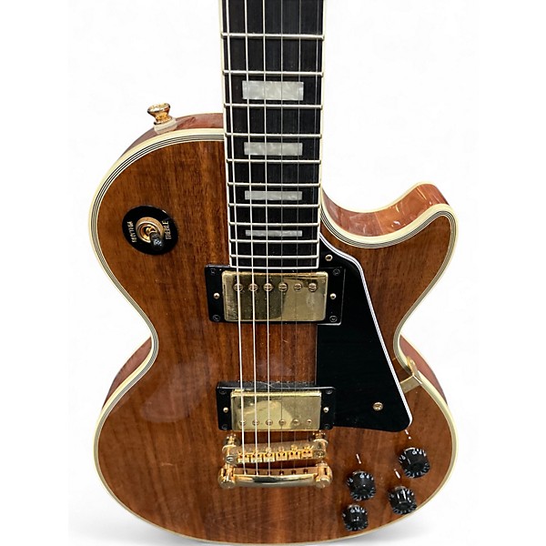 Used Epiphone Les Paul Custom Koa Brown Sunburst Solid Body Electric Guitar