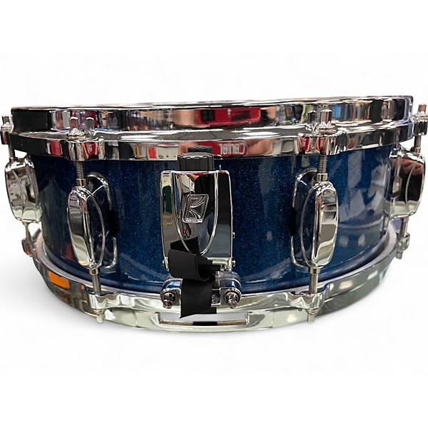 Used TAMA 14X5 superstar classic maple snare blue sparkle Drum