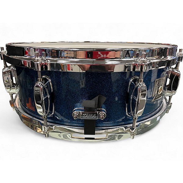 Used TAMA 14X5 superstar classic maple snare blue sparkle Drum