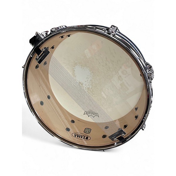 Used TAMA 14X5 superstar classic maple snare blue sparkle Drum