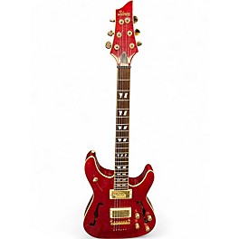 Used Schecter Guitar Research CSH1 Trans Red Hollow Body Electric Guitar