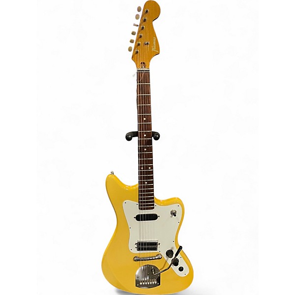 Vintage 1970s Framus Jr De Luxe Yellow Solid Body Electric Guitar
