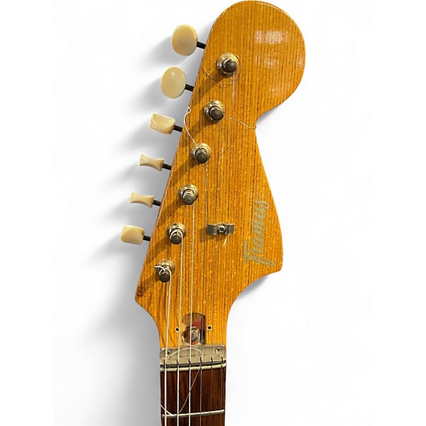 Vintage 1970s Framus Jr De Luxe Yellow Solid Body Electric Guitar
