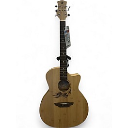 Used Luna WL BAMBOO Natural Acoustic Electric Guitar