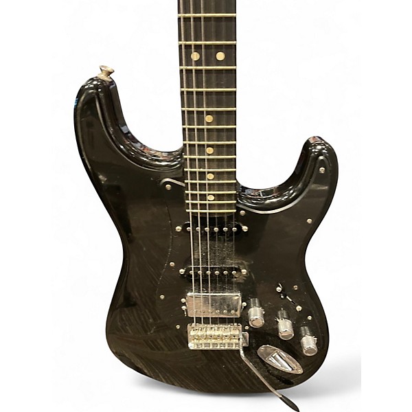Used Fender Special Edition Ebony HSS Stratocaster Black Solid Body Electric Guitar