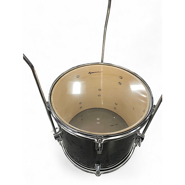 Used Sound Percussion  4 Piece drumset Black Drum Kit