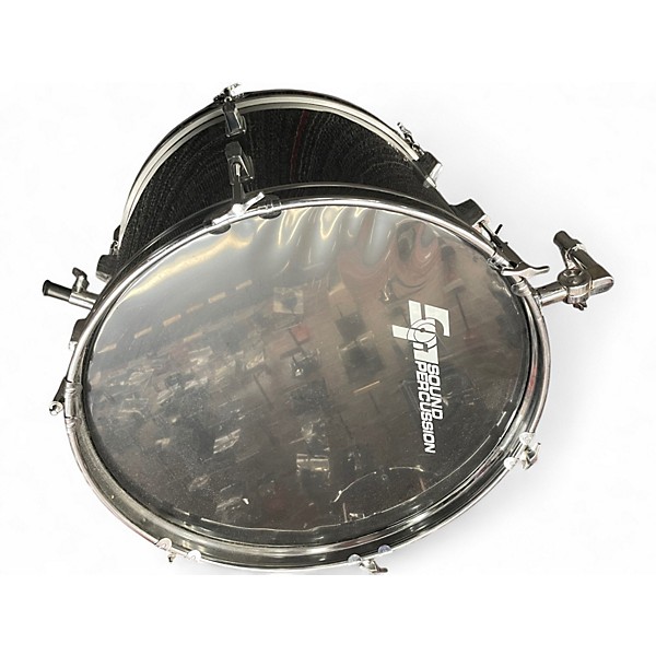 Used Sound Percussion  4 Piece drumset Black Drum Kit