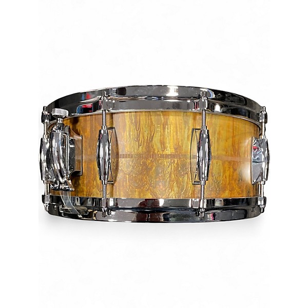 Used Gretsch Drums 5X14 KEITH CARLOCK RAW BRASS Drum