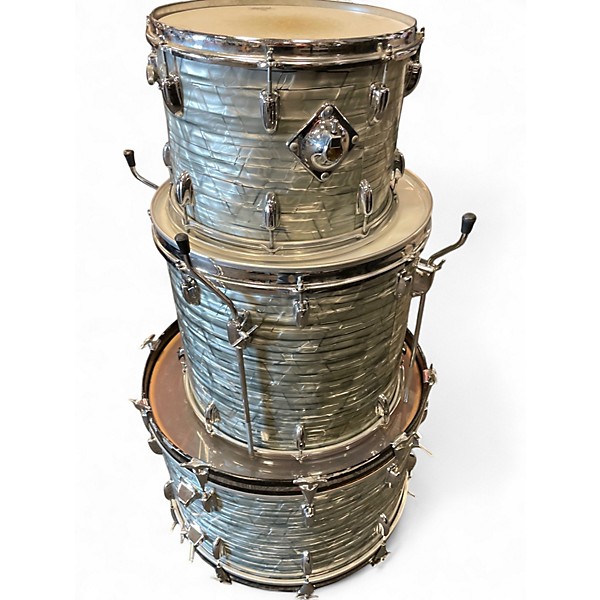 Used Slingerland 3 Piece SHELL PACK SKY BLUE PEARL Drum Kit