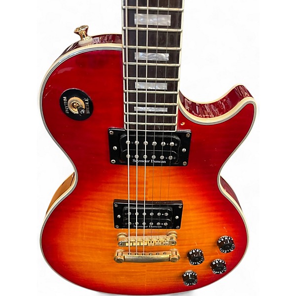 Used Epiphone Les Paul Custom Sunburst Solid Body Electric Guitar