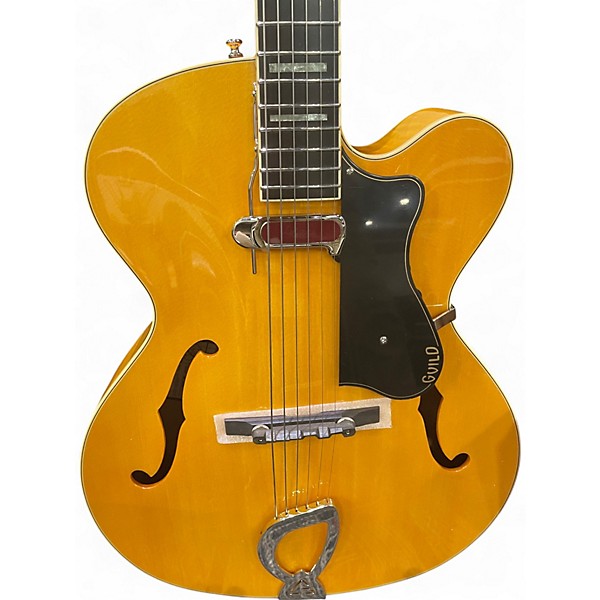 Used Guild A-150 Yellow Hollow Body Electric Guitar