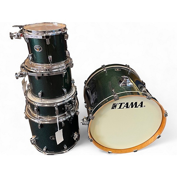Used TAMA 5 Piece Silverstar Green Sparkle Drum Kit
