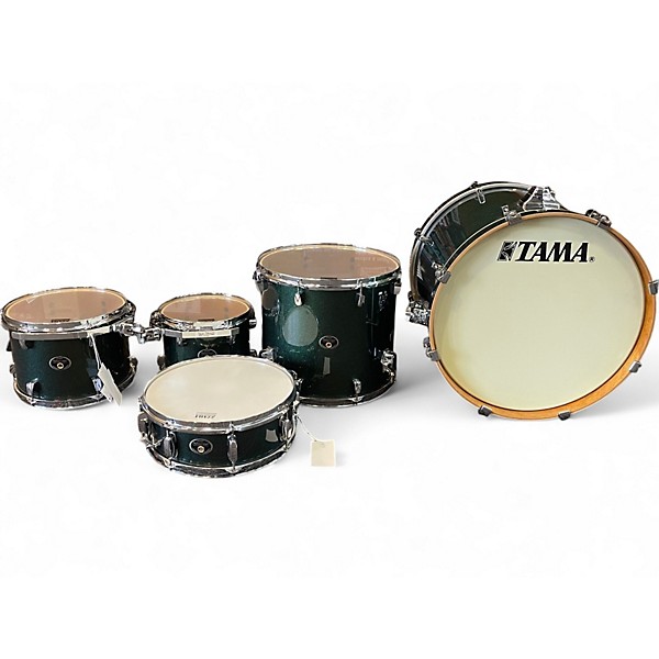 Used TAMA 5 Piece Silverstar Green Sparkle Drum Kit