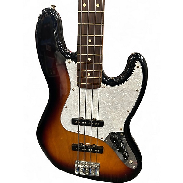 Used 2017 Fender Standard Jazz Bass Brown Sunburst Electric Bass Guitar