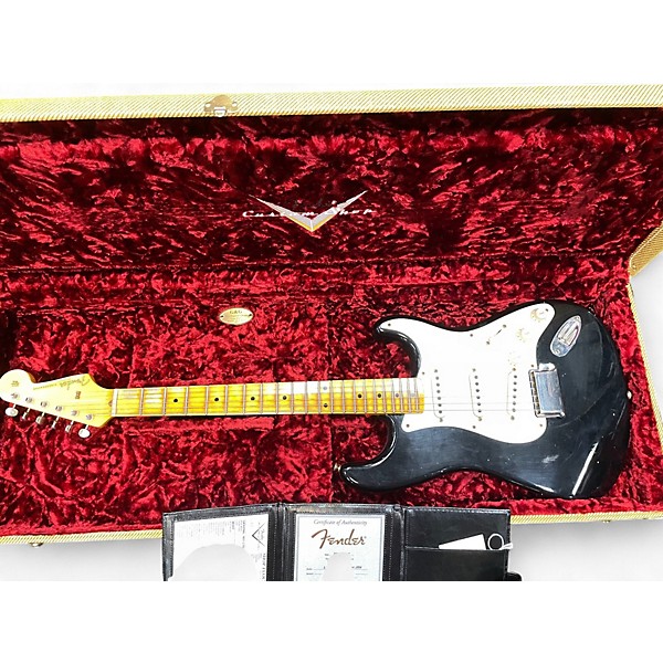 Used Fender CUSTOM SHOP LTD 57 STRATOCASTER JRN Black Solid Body Electric Guitar