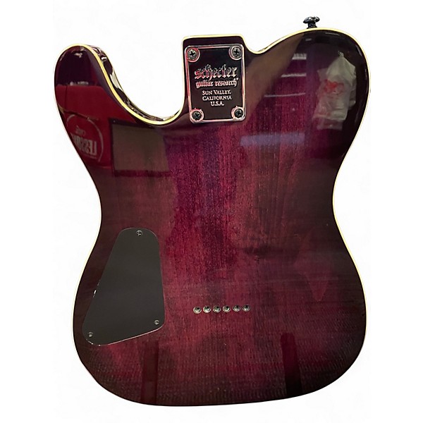 Used Schecter Guitar Research PT PRO Trans Purple Solid Body Electric Guitar