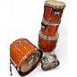 Used Pearl 5 Piece Export ORANGE Drum Kit thumbnail