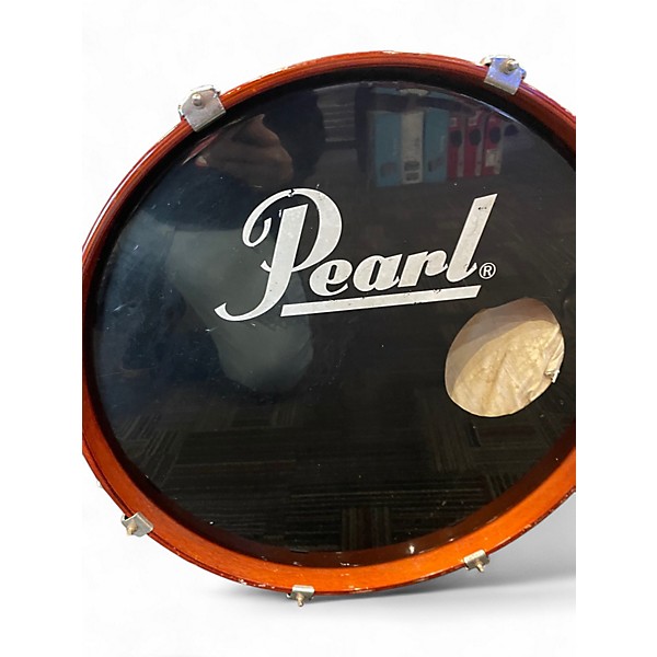 Used Pearl 5 Piece Export ORANGE Drum Kit