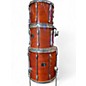 Used Pearl 5 Piece Export ORANGE Drum Kit