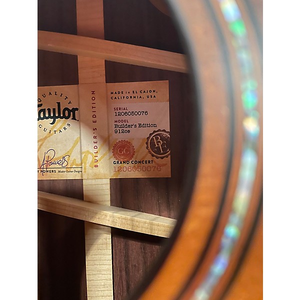 Used 2020s Taylor 912CE BUILDERS EDITION Vintage Natural Acoustic Electric Guitar