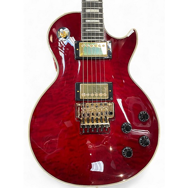 Used Epiphone Alex Lifeson Les Paul Custom Axcess Ruby Solid Body Electric Guitar
