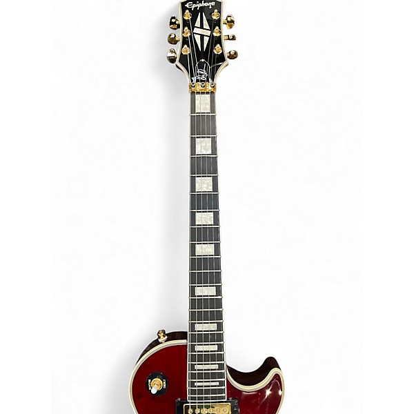 Used Epiphone Alex Lifeson Les Paul Custom Axcess Ruby Solid Body Electric Guitar