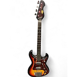 Vintage 1970s Global SHORT SCALE BASS 3 Color Sunburst Electric Bass Guitar