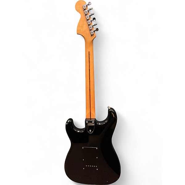 Used 1980s Squier Japan Stratocaster Black Solid Body Electric Guitar