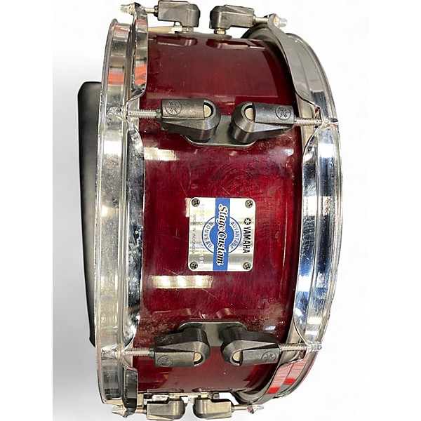 Used Yamaha 5.5X14.5 Stage Custom Snare Satin Red Drum