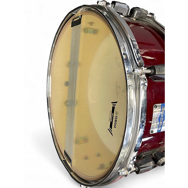 Used Yamaha 5.5X14.5 Stage Custom Snare Satin Red Drum