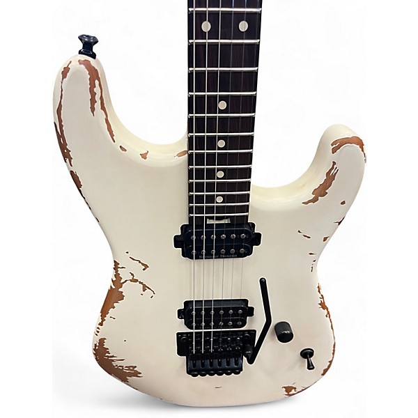 Used Charvel Pro Mod relic series SD1 HH FR PF Weathered white Solid Body Electric Guitar
